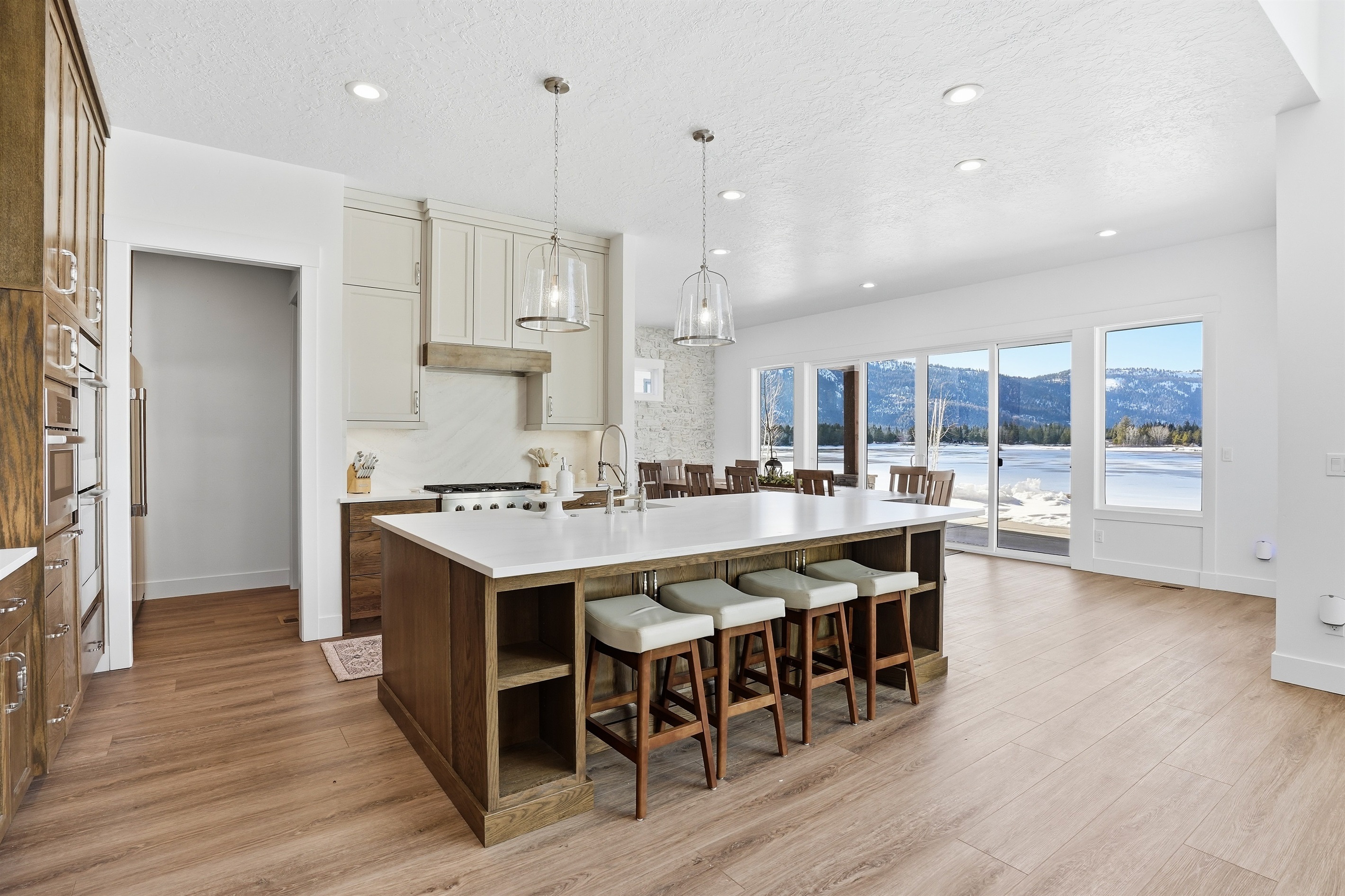 Gourmet Kitchen Featuring Majestic Snow Capped Mountain Vistas