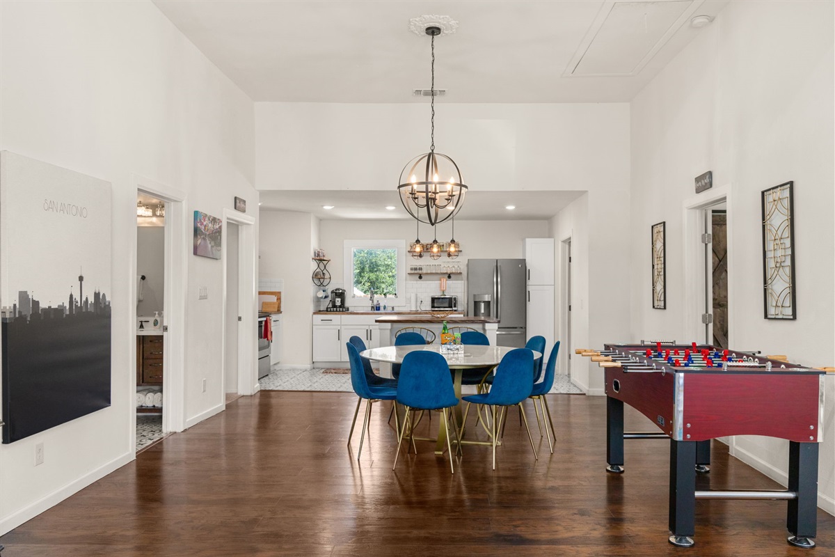 Beautiful marble dining table that fits up to 8