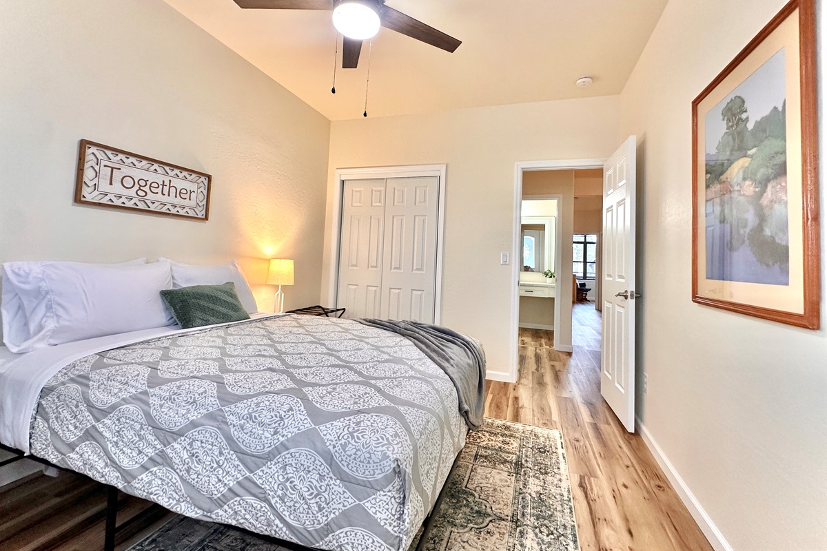 Enjoy the privacy of the 2nd bedroom on the opposite side of the condo