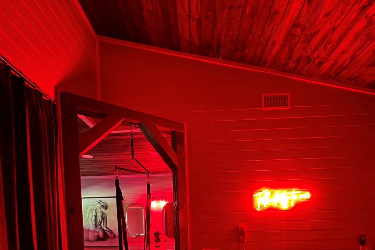 Behind the doors of the Spice Room, you will find an inviting space to relax and enjoy time with your favorite person. Think erotic and playful.