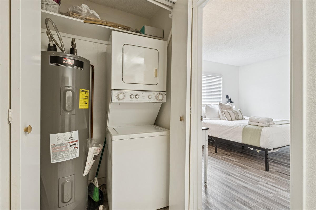 Laundry is provided free of charge in the unit.
