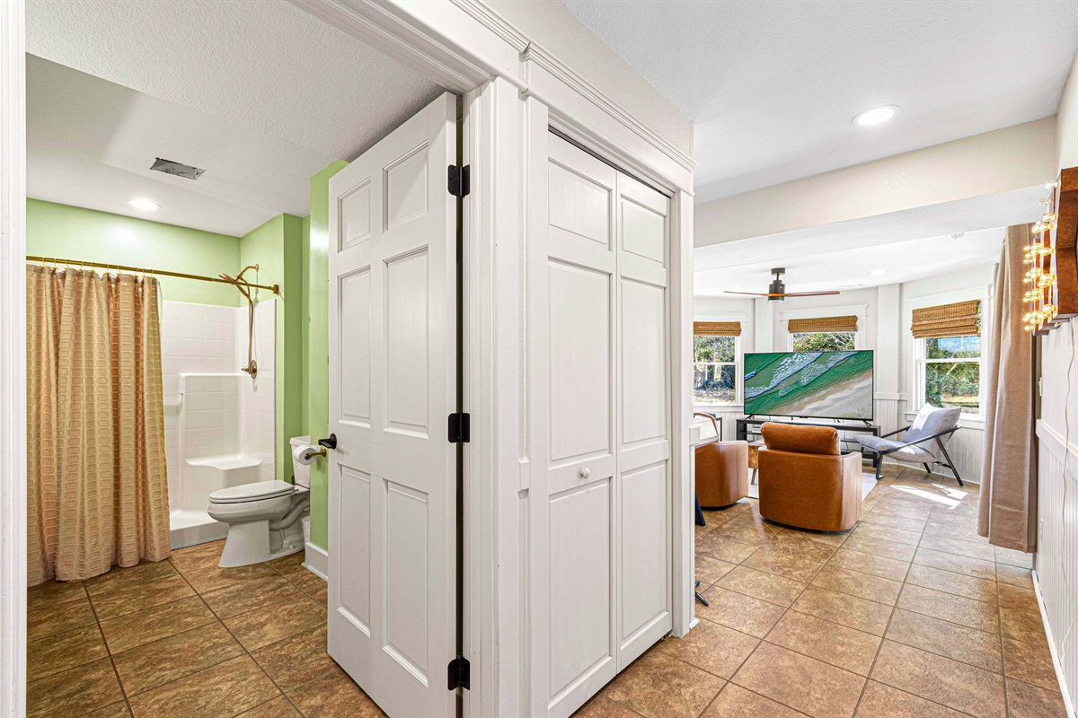 Ground floor bathroom and gameroom