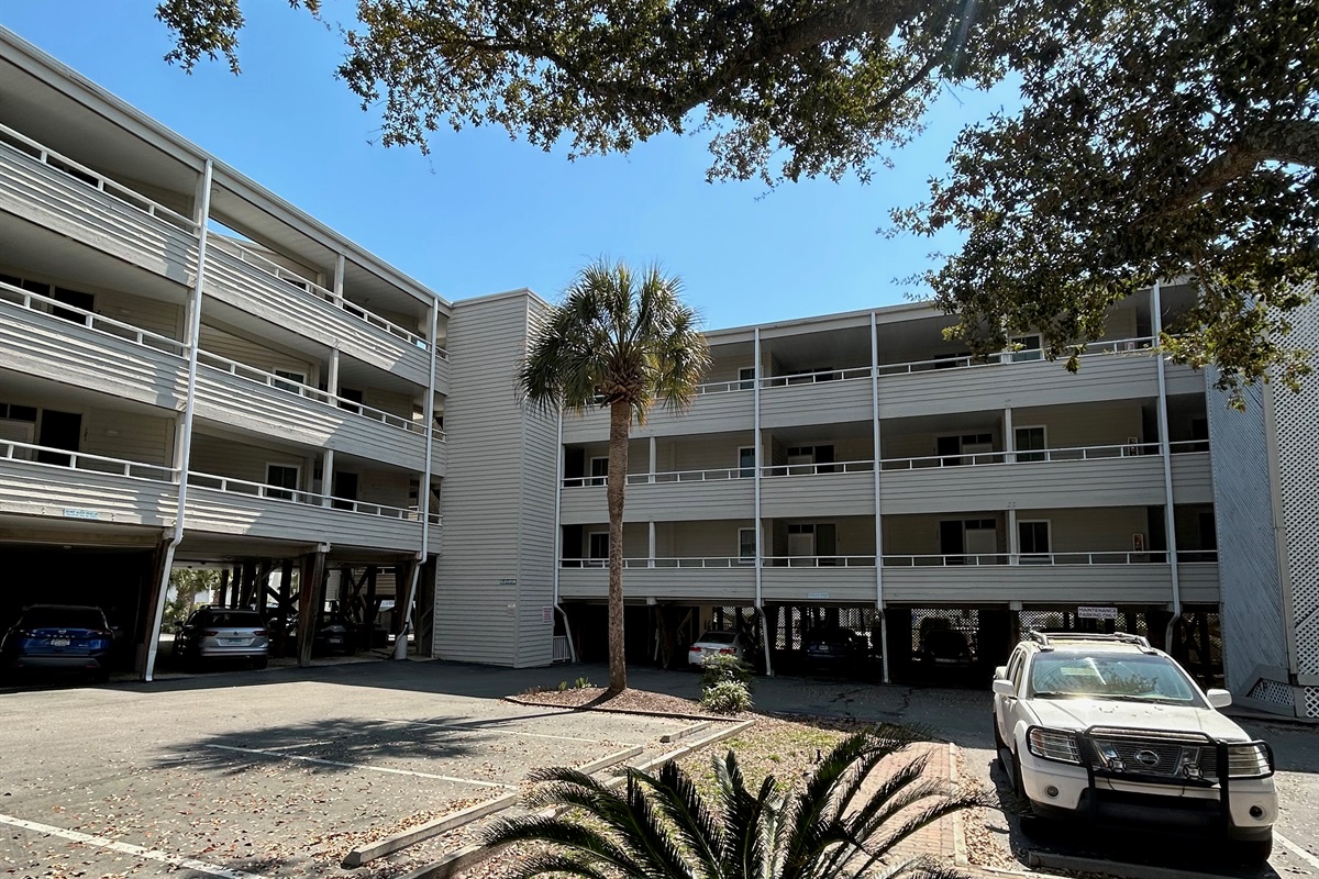 Parking is located under the building and in parking lot.