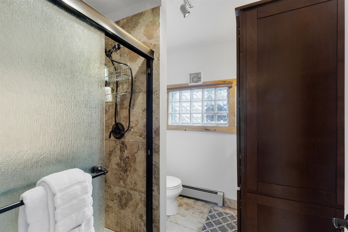 First bathroom with shower