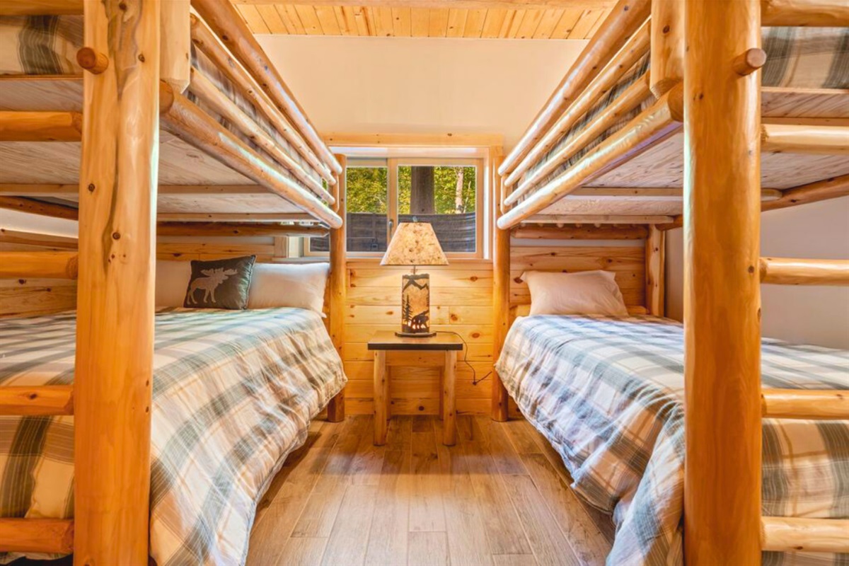 Extra sleeping space in basement bunk rooms.