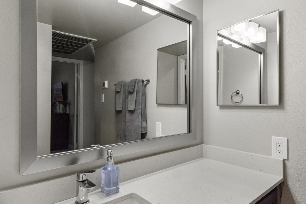 Modern bathroom with mirror designed for comfort and everyday convenience.
