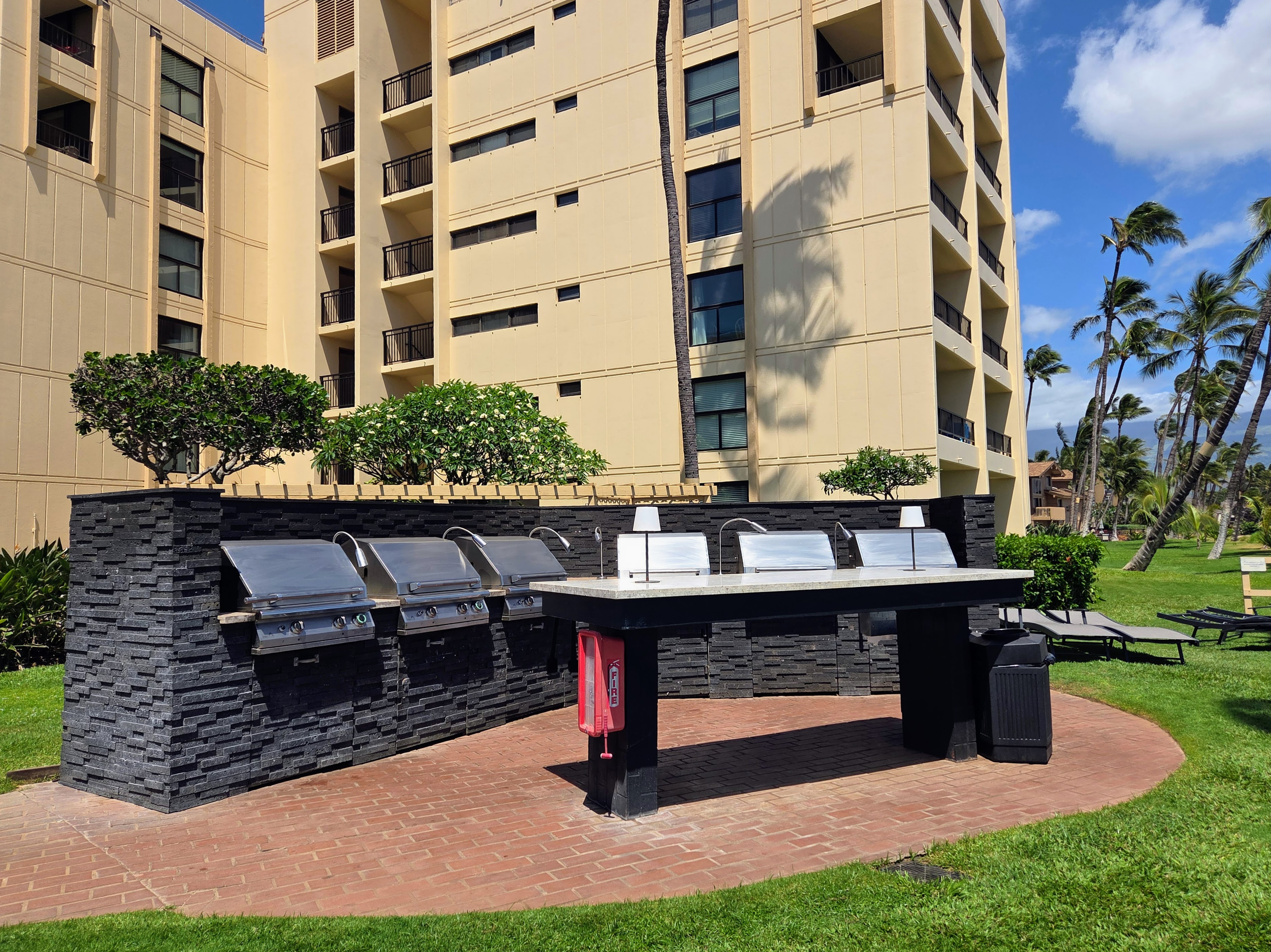 Another look at the 6 beautifully redone oceanfront BBQs.