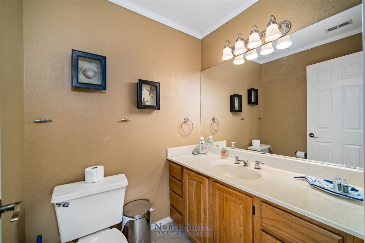 Convenient Half Bath in Hallway