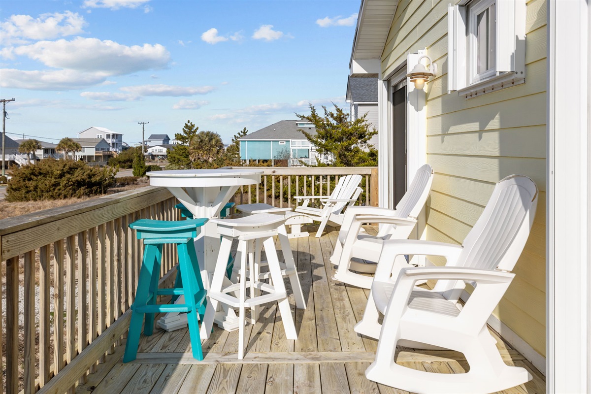 Perfect spot for morning coffee or evening drinks