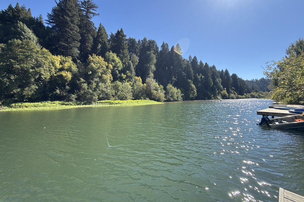 The view of the river from RiverLady's private seasonal dock!