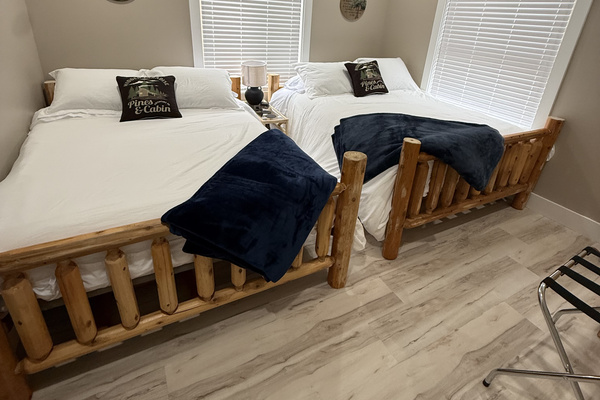 Main floor bedroom, 2 queen beds