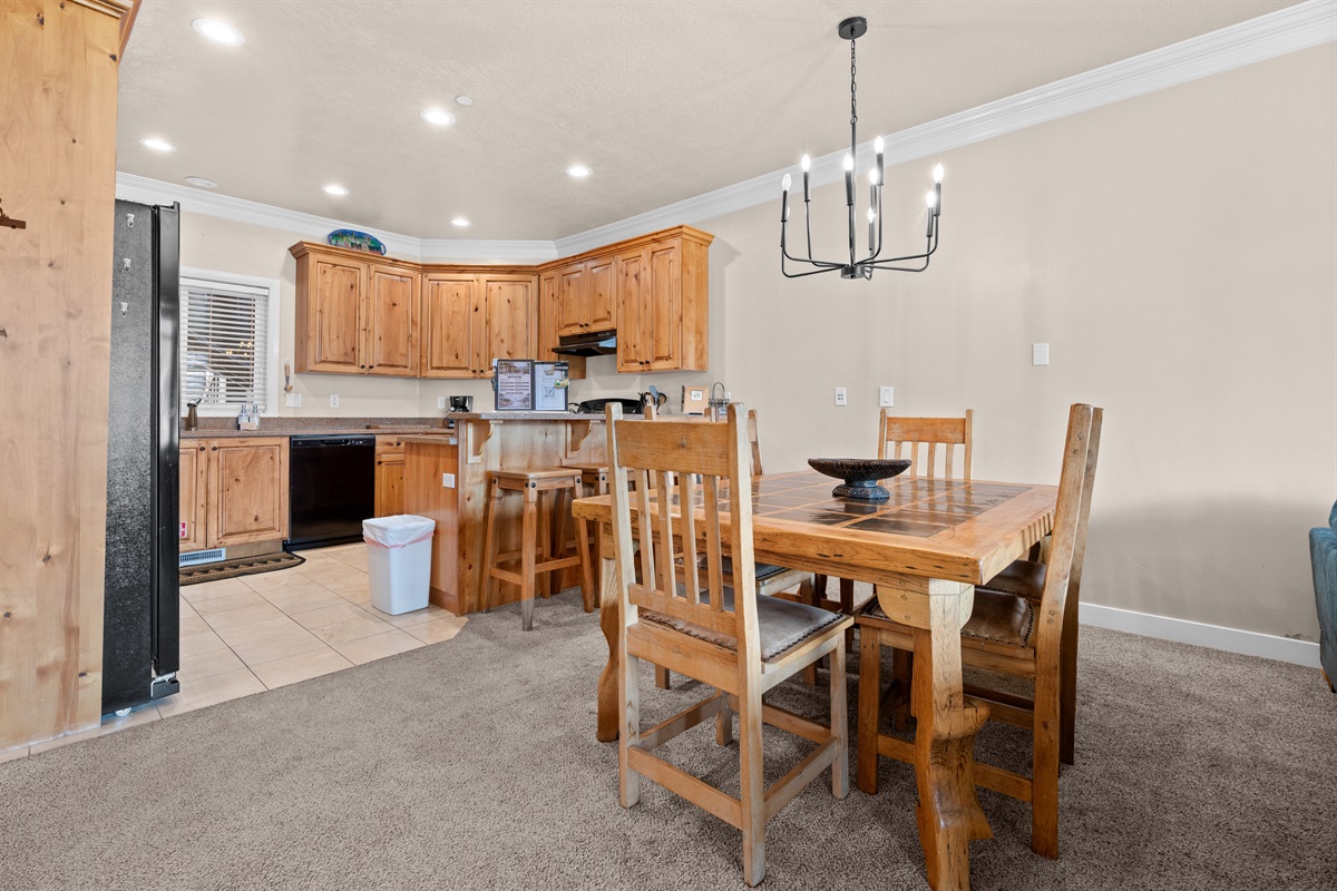 Fully equipped kitchen and dining space for home-cooked meals and entertaining.