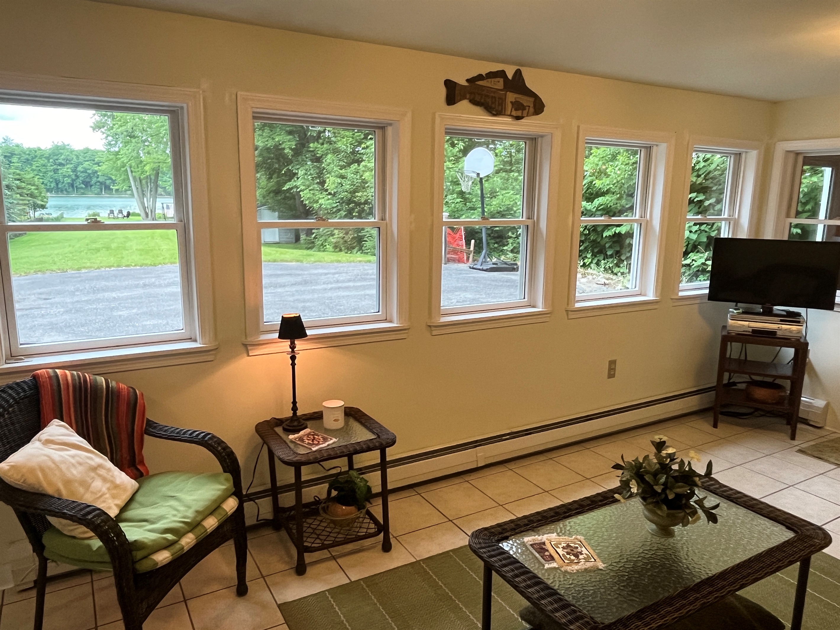 Lower level sunroom.