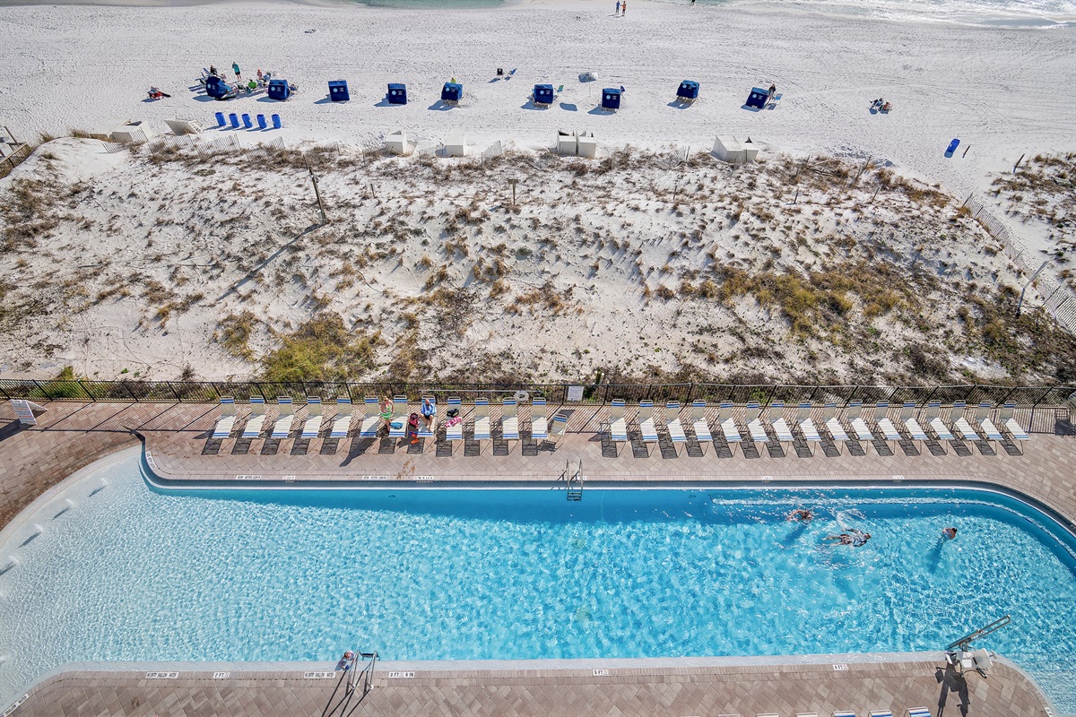 Pelican Beach Resort Destin FL beachfront aerial view