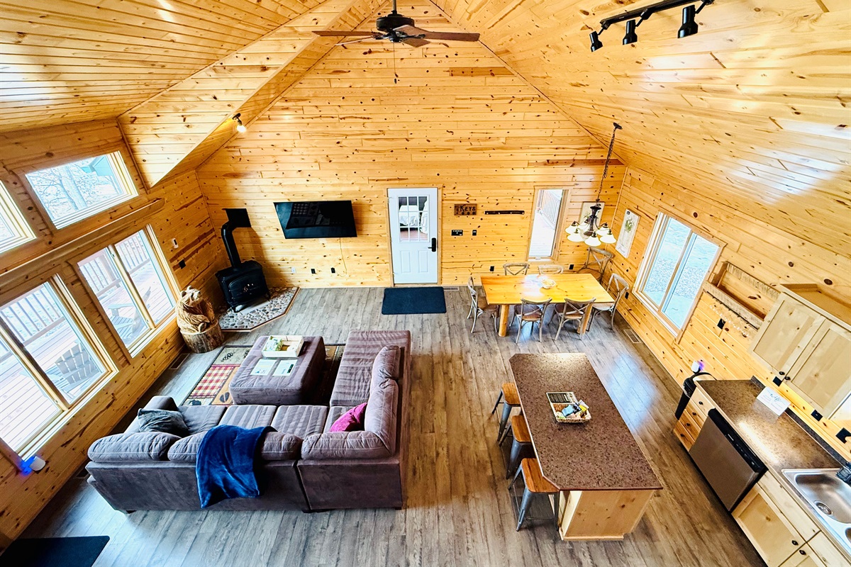 View of the Great Room from the Loft.