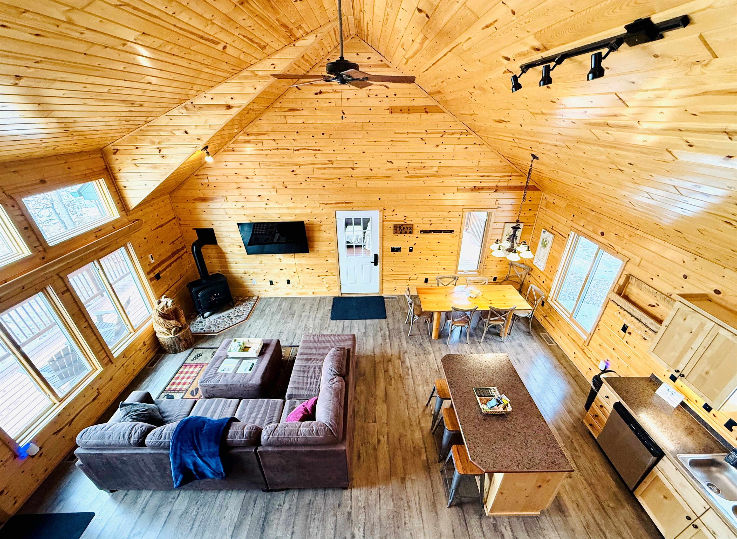 View of the Great Room from the Loft.