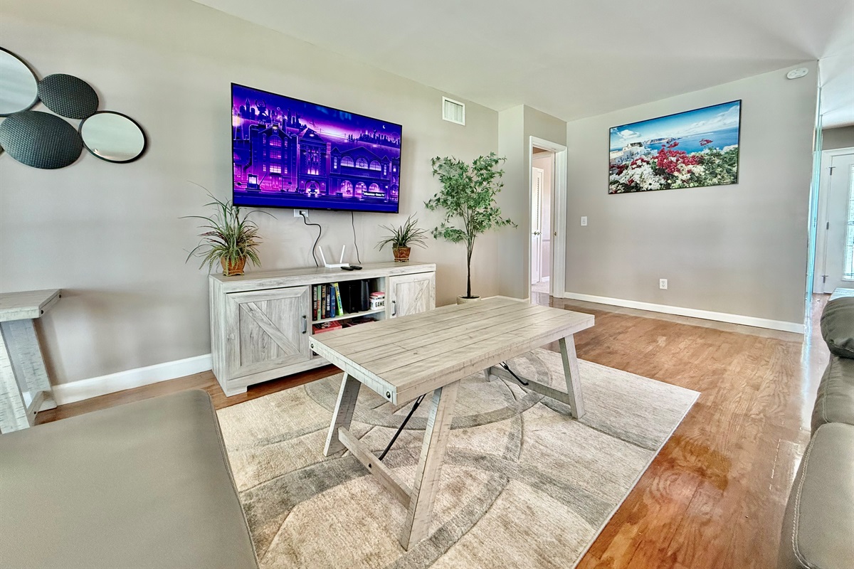 Enjoy modern amenities like a Smart TV and high-speed WiFi, all within a beautifully decorated, thoughtfully furnished space.