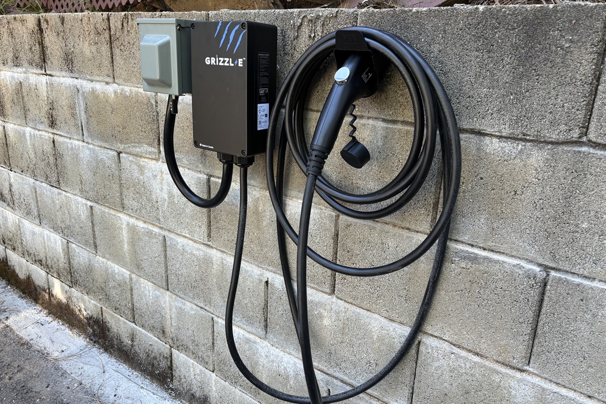 EV charger located at the front of the house
