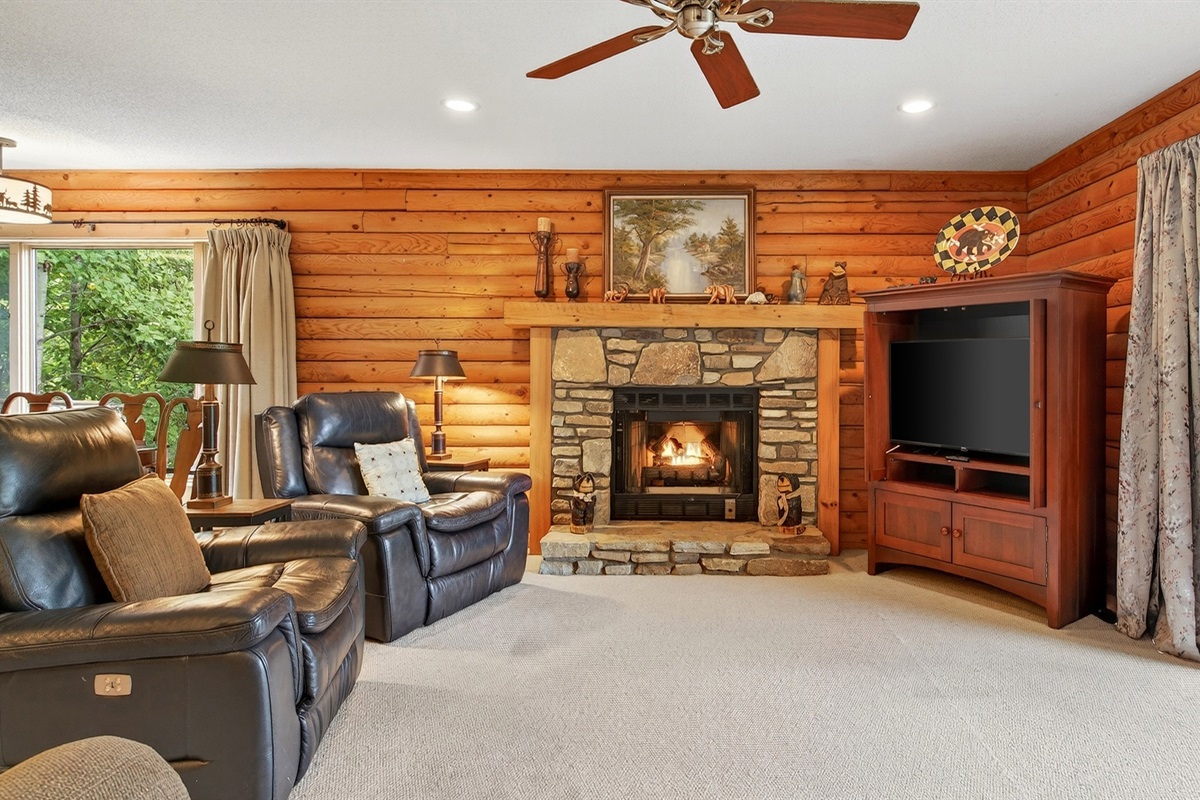 Keep warm by the cozy fire