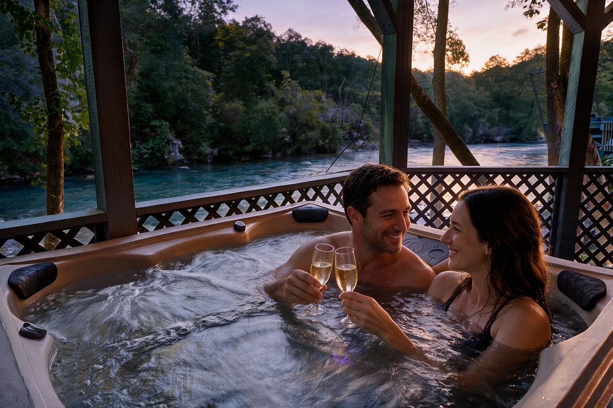 Hot Tub Overlooking Cartecay River