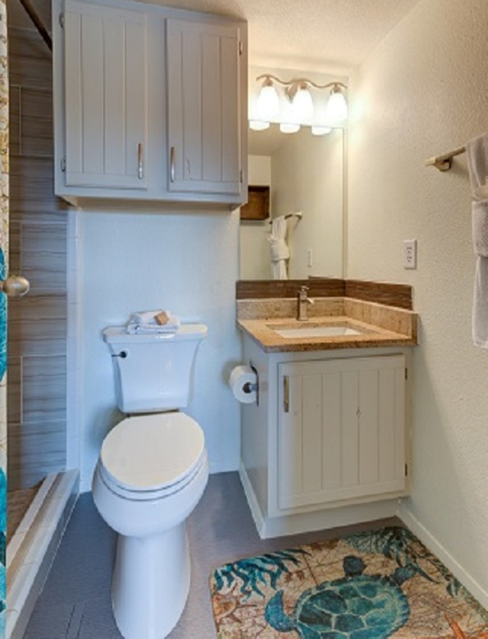 bathroom with under sink storage.