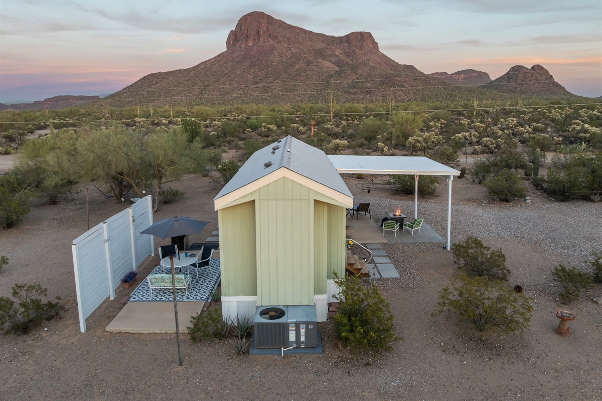 Comfortable outdoor spaces perfect for dining, relaxing, and soaking in the scenery.