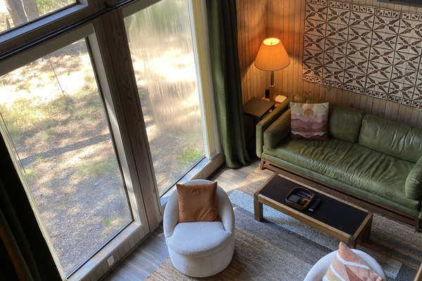 View looking down from the loft.
