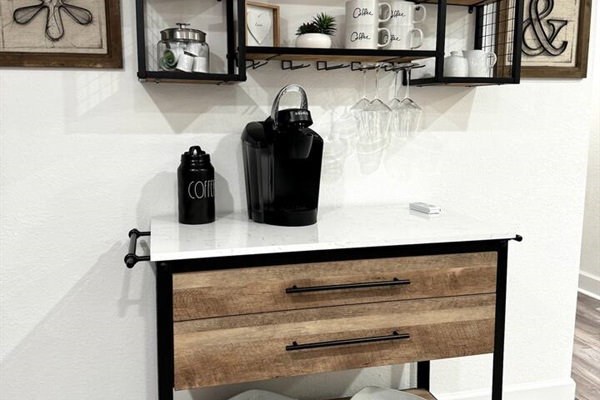 Coffee Bar with additional prep space 