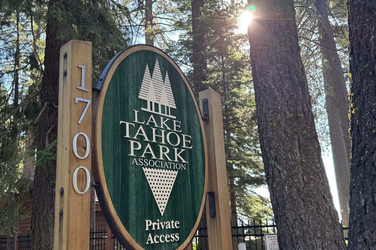 Private access to the Lake Tahoe Park Association.