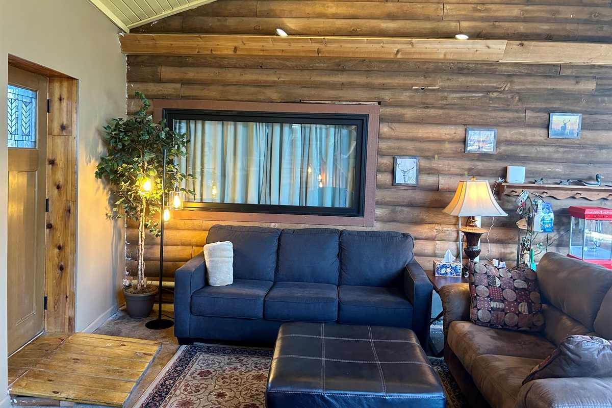 Shared Space: Ramp from front door slopes down into the room.