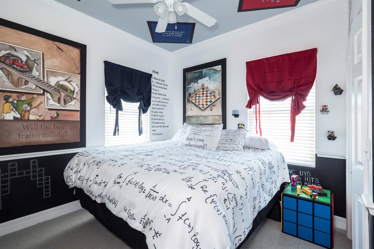 Themed bedroom at Orlando group vacation mansion