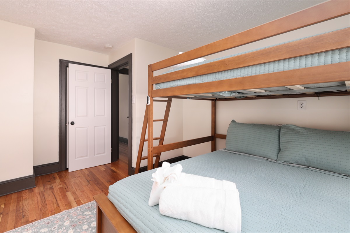 Bedroom 3 with Twin over Queen bunkbeds