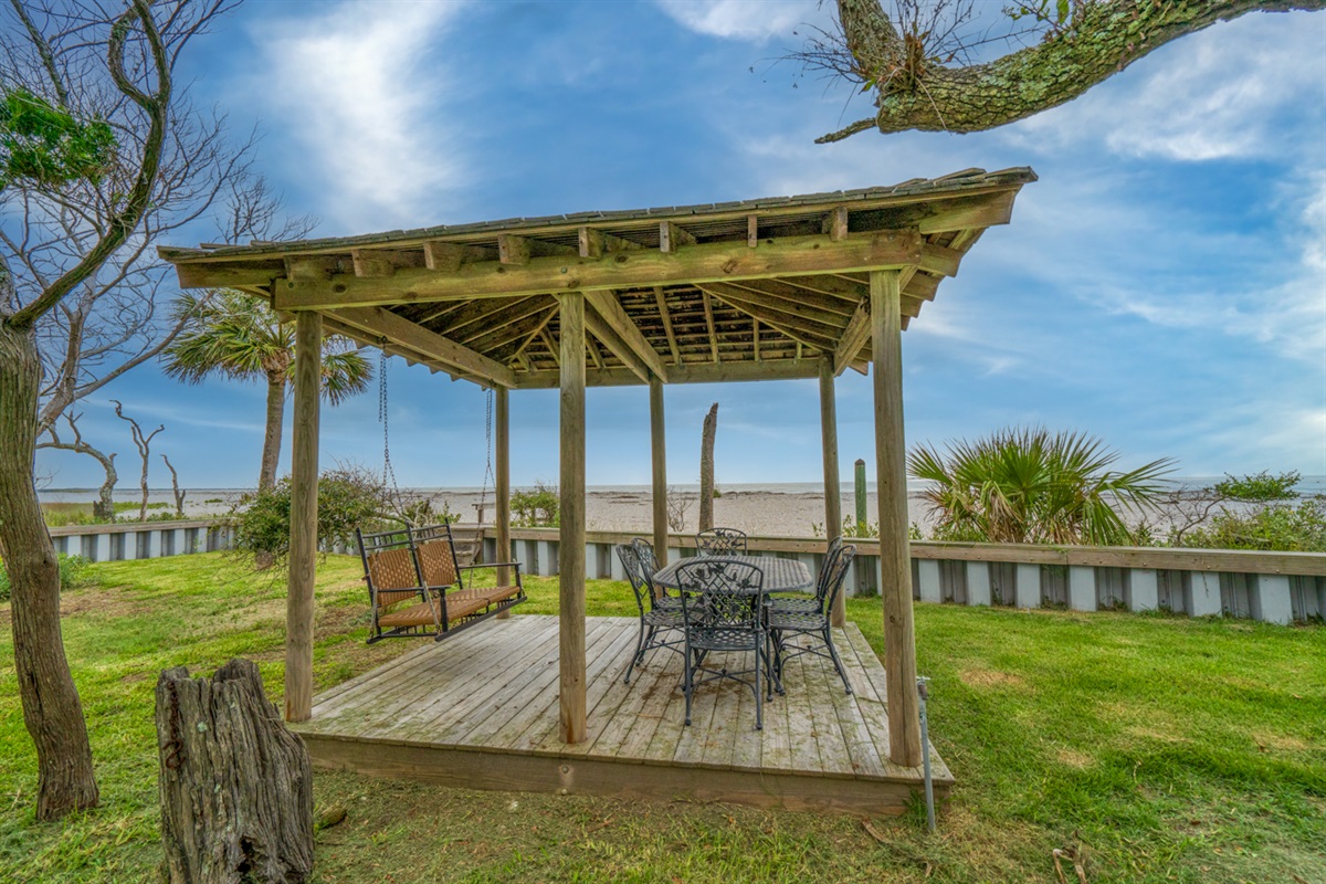 Gazebo with Swing and Table