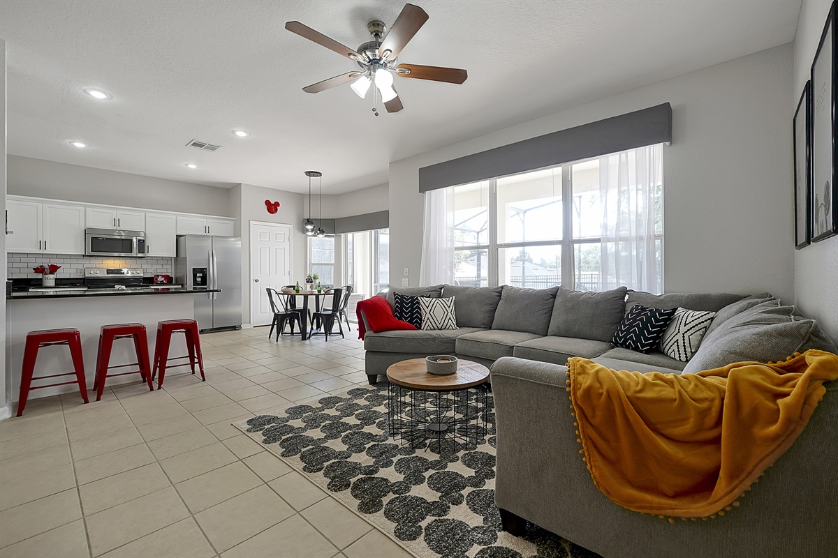 No need for anyone to feel left out- now everyone can enjoy each other&rsquo;s company whether prepping a meal in the updated kitchen, eating a snack at the bar or dining nook, or lounging in the family room.