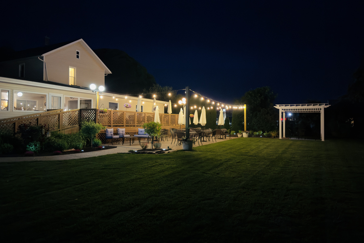 Outdoor Patio and Event Space at The Victorian Inn
