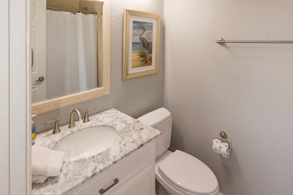 Claim the second ensuite bathroom for yourself &mdash; tub, vanity, and no sharing required when both king suites come with their own.