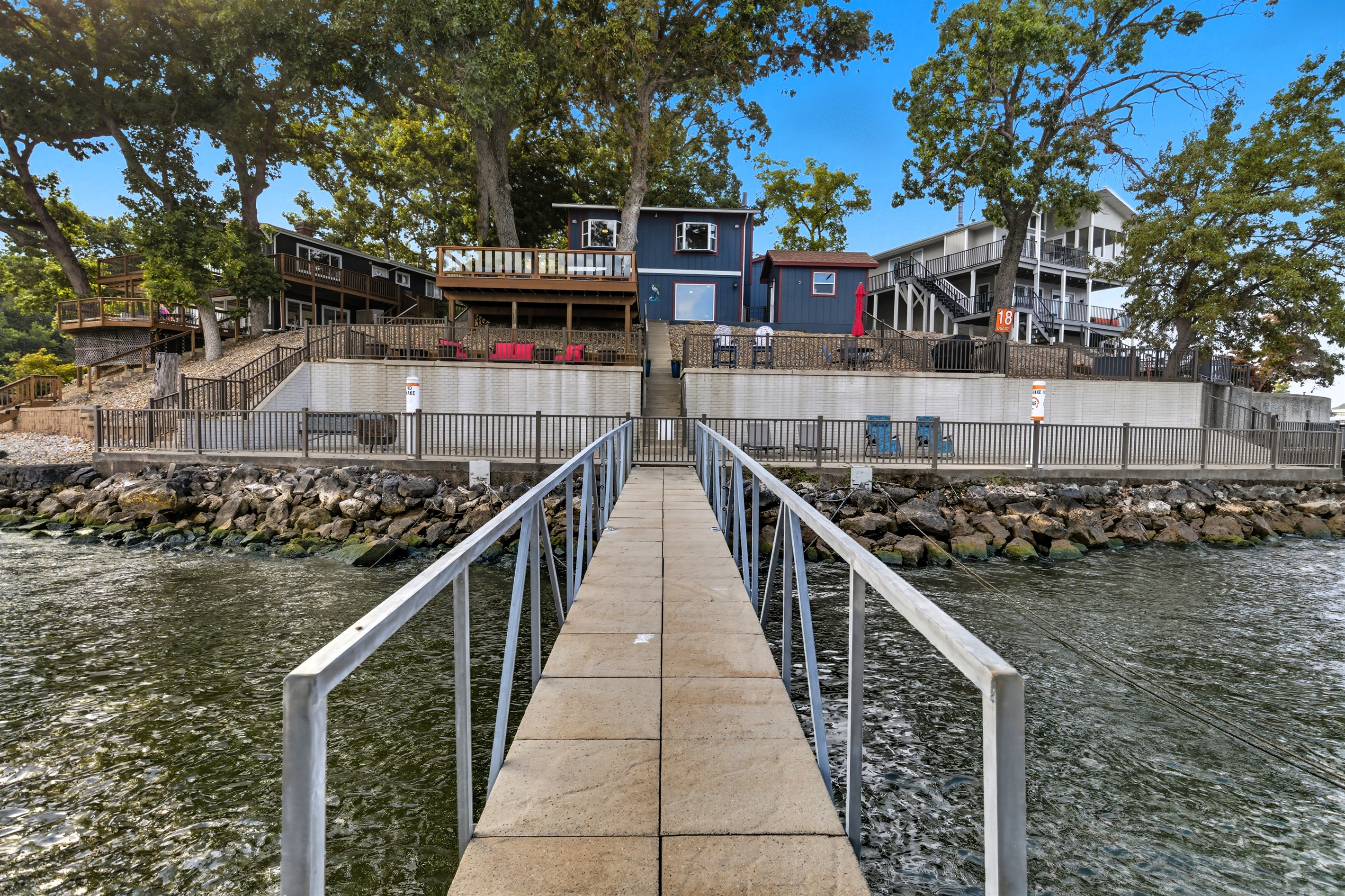 view from dock to house