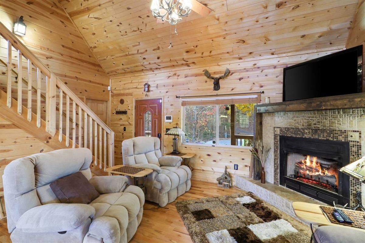 Living room with fireplace #1