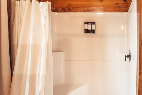 Shampoo, Conditioner and Body Wash Provided In Case You Forget Yours