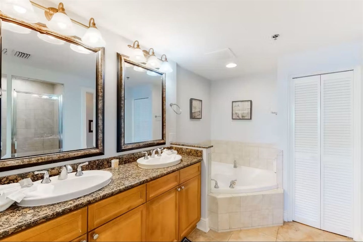Start your day with Gulf views just steps away from your private, roomy primary bath.