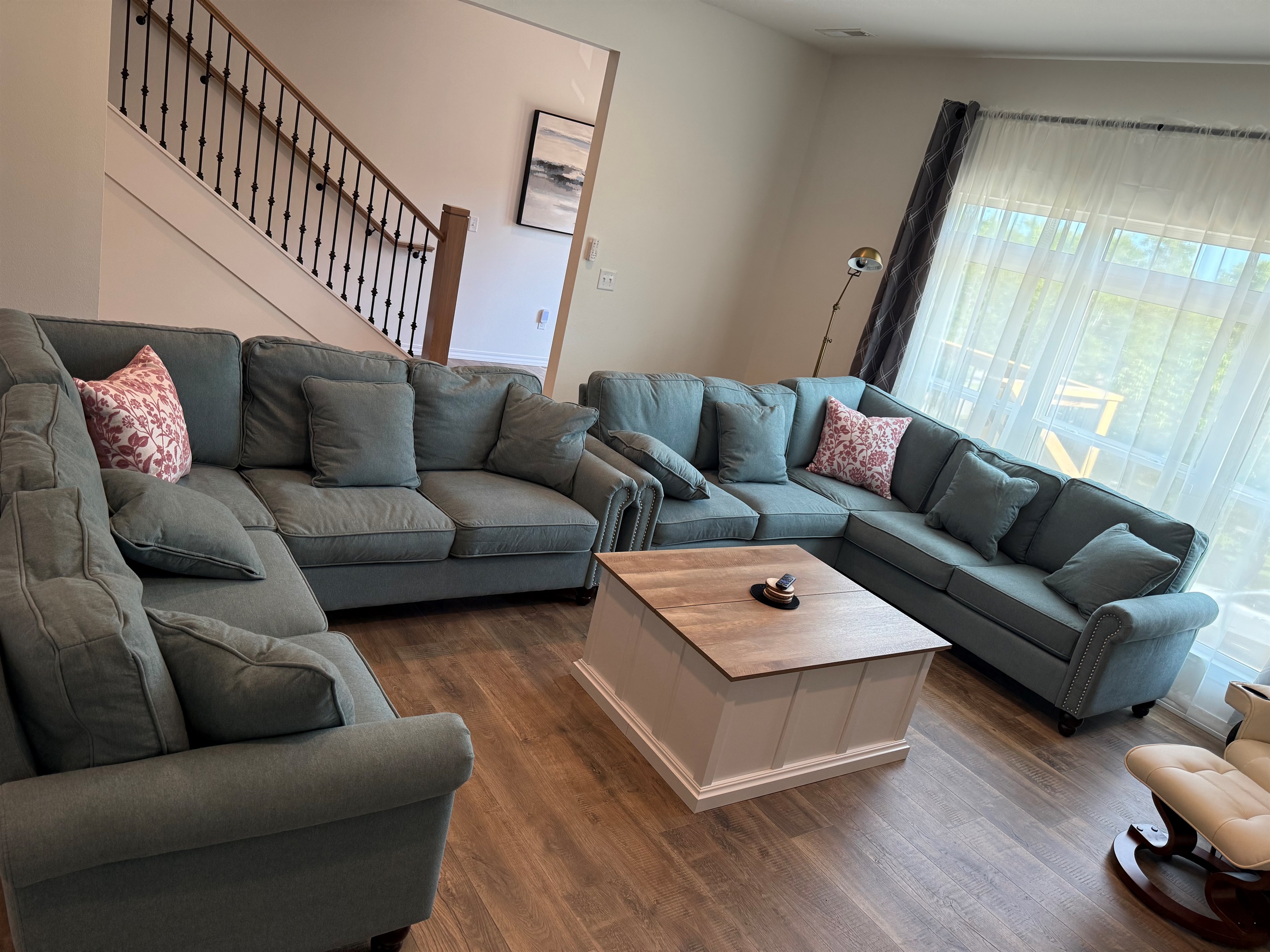 Seating for 12 to sit and discus today’s exciting events