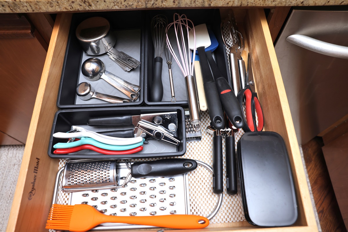 One utensil drawer of three in kitchen for almost every meal preparation!