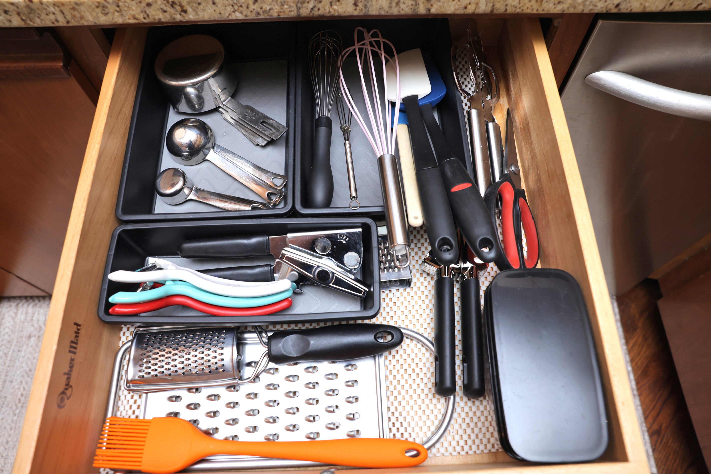 One utensil drawer of three in kitchen for almost every meal preparation!