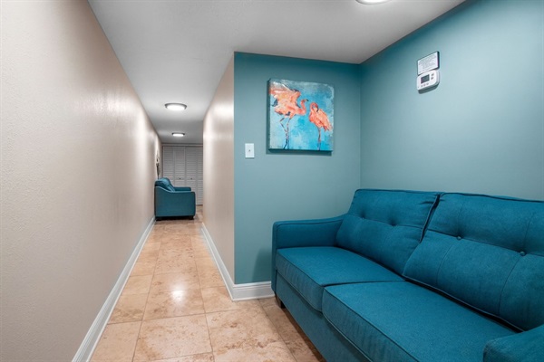 Hallway with reading nook