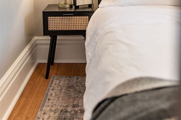 Bedside Table and Lamp