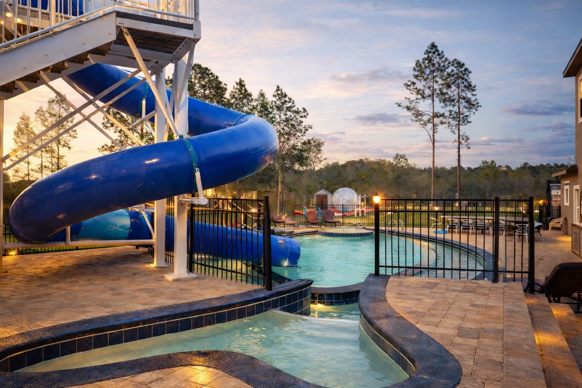 Private waterpark fun at Clermont lakefront vacation rental