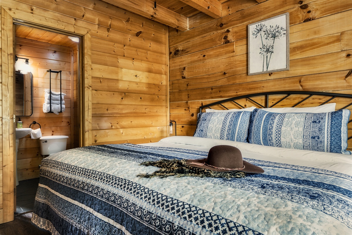 Our second bedroom on the main floor also features its own bathroom