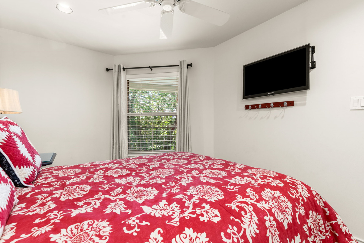 Secondary bedroom has a great view from window.