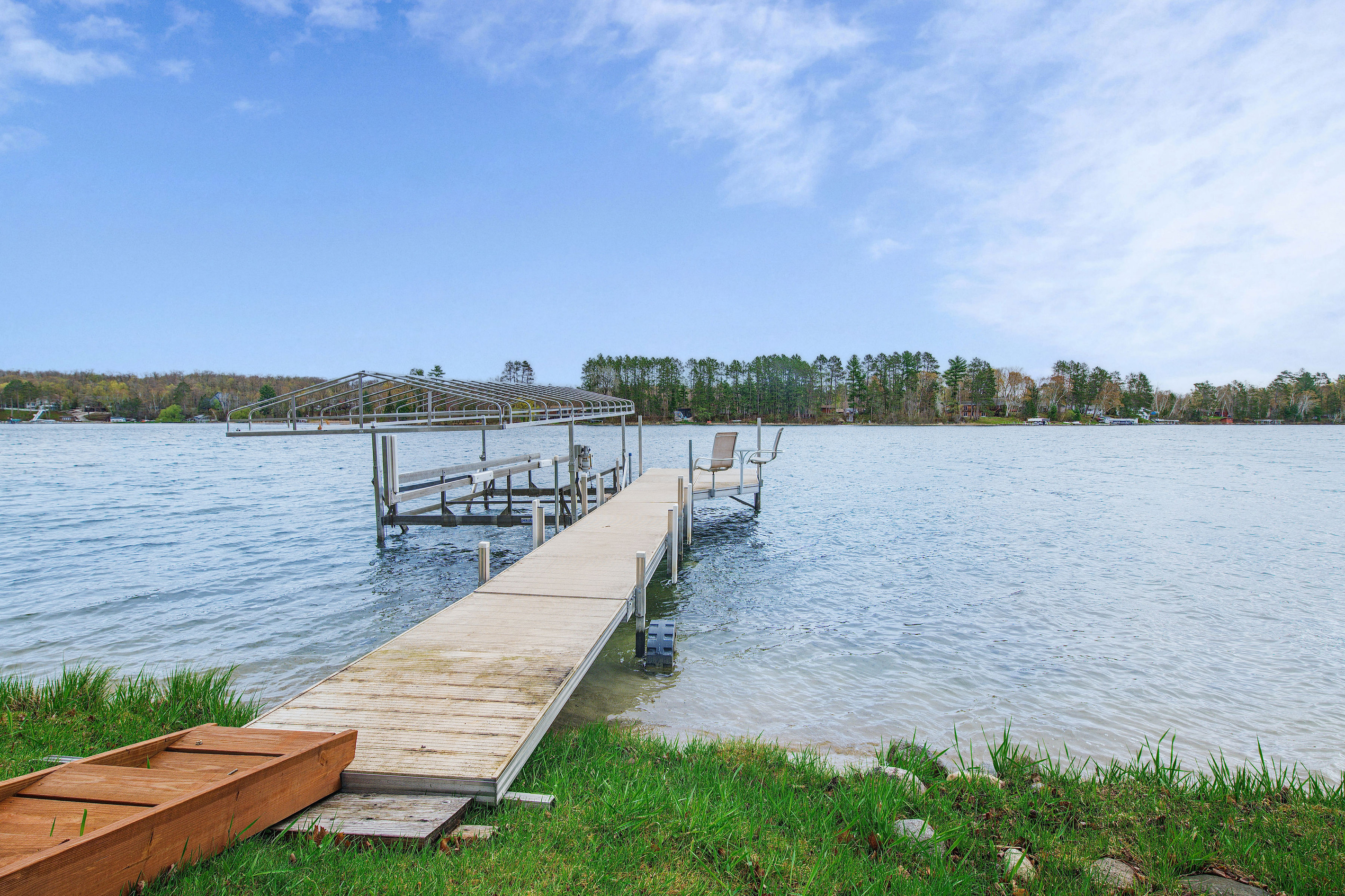 Premier lakefront seating for morning coffee or sunset views.