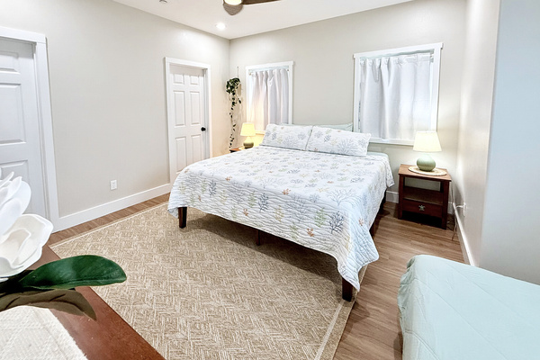 King Bedroom | Representative Interior. Finishes, decor, and furniture, vary by duplex unit.